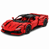1:8 Red Italian RC Supercar Building Block Set - front-left 45-degree main product image