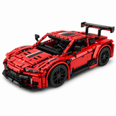 Red RC Racing Car Building Block Set - front 45