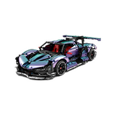RC Color-Shift Hypercar Building Block Set - Main front 45 white background