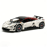 1:10 White Ultimatum GTR V10 Static Sports Car Building Blocks - 2961 PCS