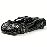 1:8 Black Hennessey F5 Lukas MOD Sports Car Building Blocks - 3048 PCS