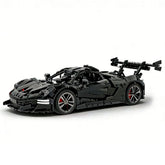 1:8 Black P1-GTR Sports Car Building Blocks - 3323 PCS