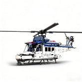 Dark Blue Blue Falcon Helicopter Building Blocks - 2644 PCS