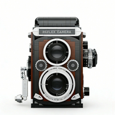 Retro TLR Camera Building Toy – Vintage Display Model