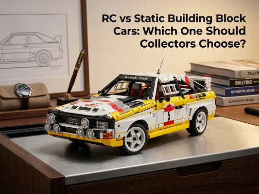 RC vs Static Building Block Cars article poster