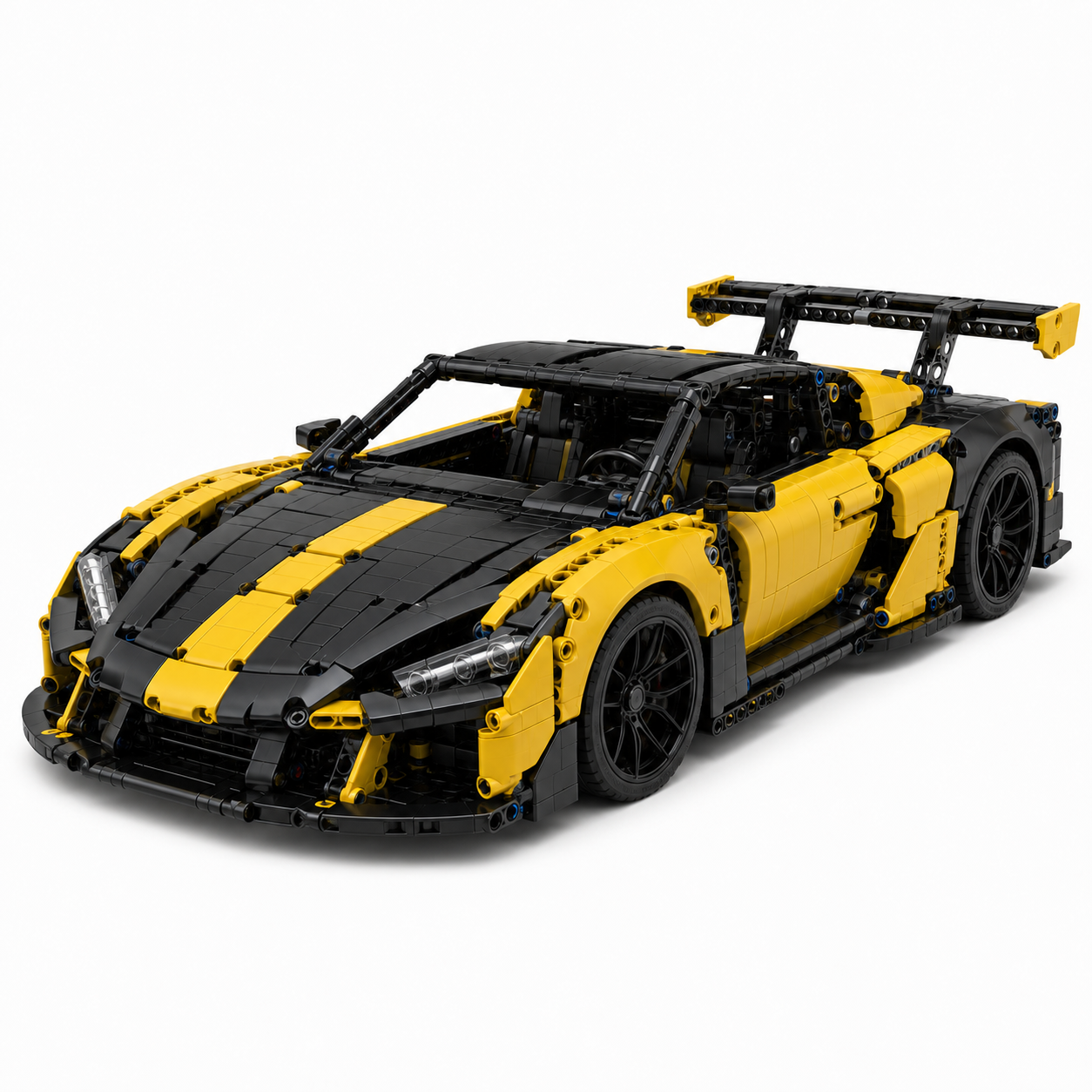 Electric RC Track Sports Car Building Block Set - front-left 45-degree main product image