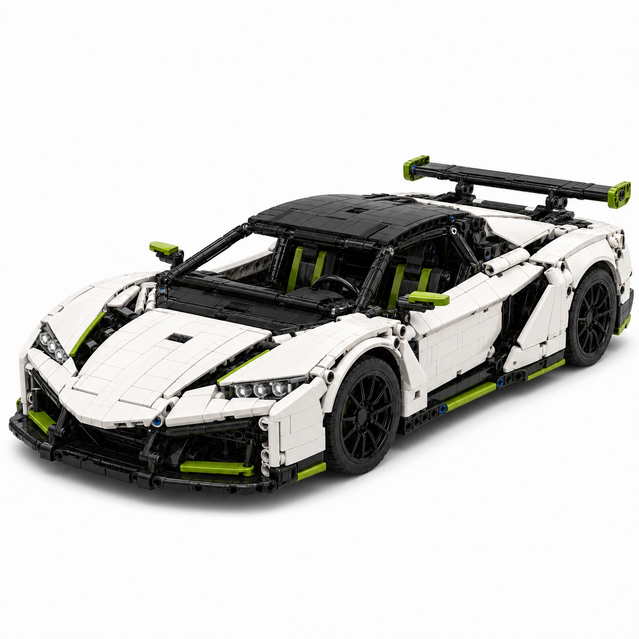 High-Difficulty RC V12 Sports Car Building Block Set - front-left 45-degree main product image