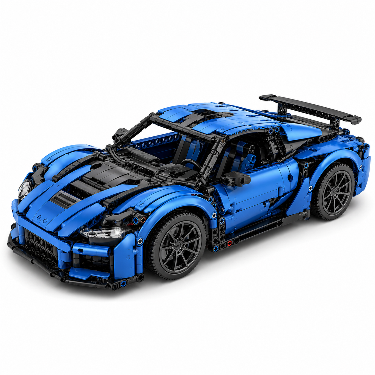 Compact Electric RC Sports Car Building Block Set - front 45