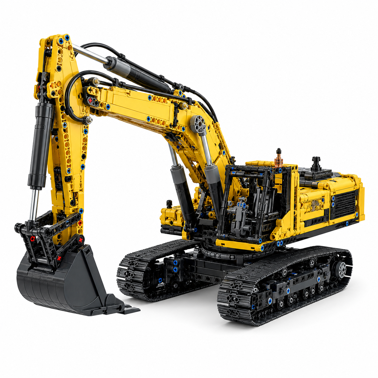 1830-Piece RC Tracked Excavator Building Block Set - front-left 45-degree main product image