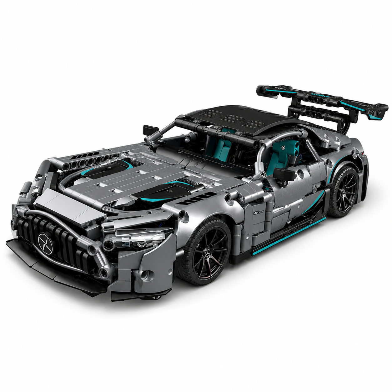 Mercedes AMG GT RC Building Block Sports Car Set - Main white background