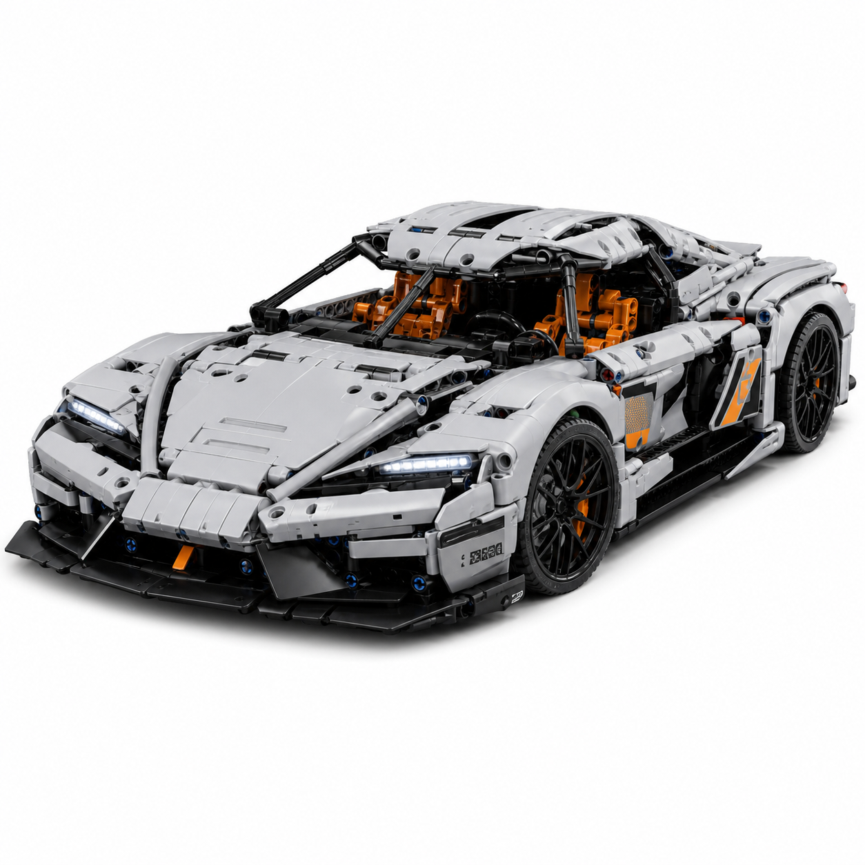 Koenigsegg RC Building Block Hypercar Set - Front detail white background