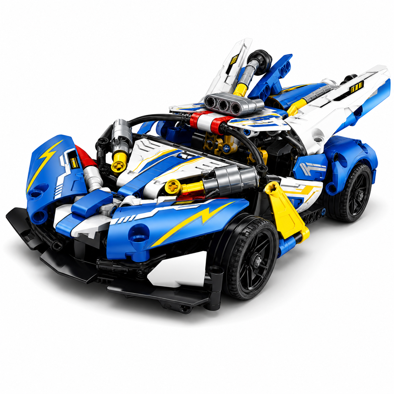 Bugatti 2.4G RC Building Block Supercar Set - Front detail white background