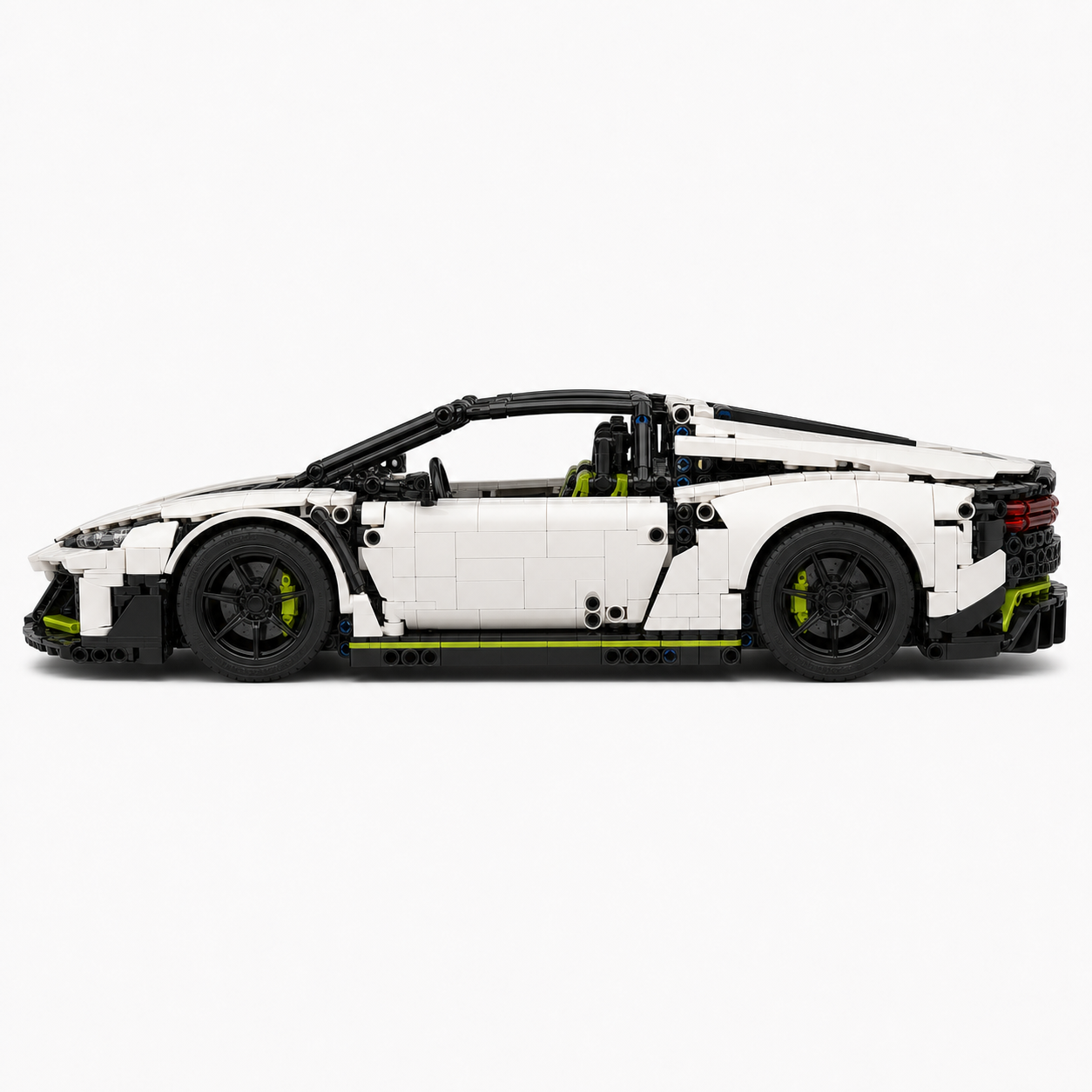 High-Difficulty RC V12 Sports Car Building Block Set - side-profile product image