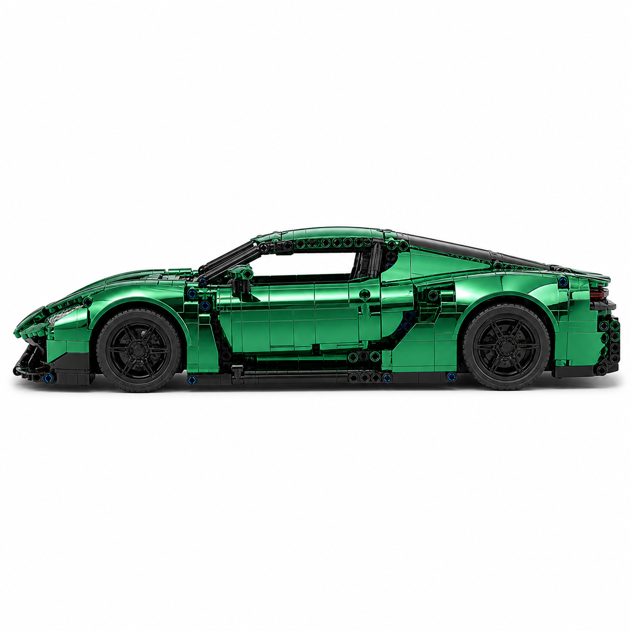 Electroplated RC Sports Car Building Block Set - side-profile product image