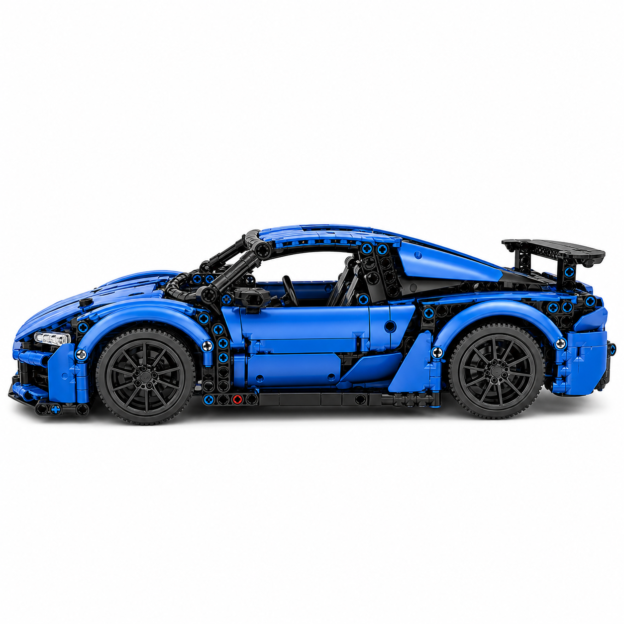 Compact Electric RC Sports Car Building Block Set - side profile