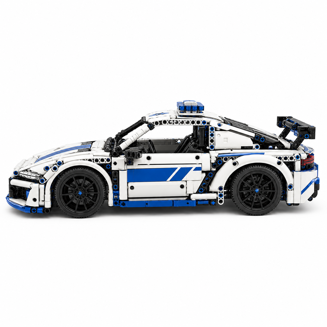 RC Police Car Building Block Set - side profile