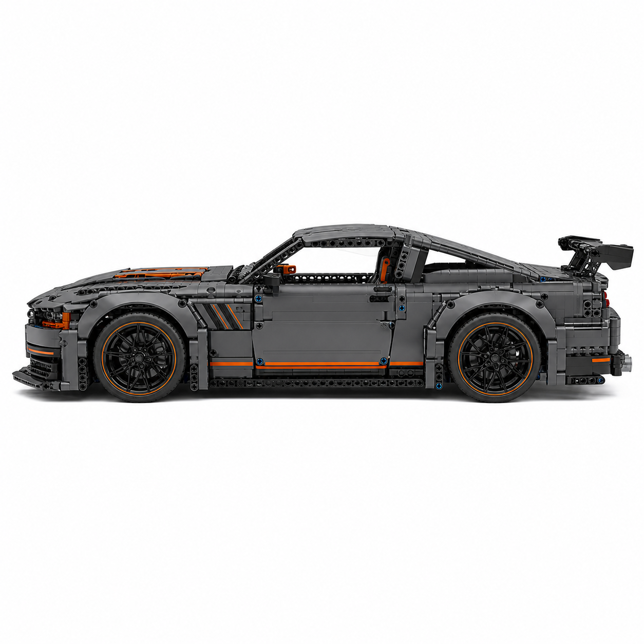 1:8 1400HP-Style RC Muscle Sports Car Building Block Set - side-profile product image