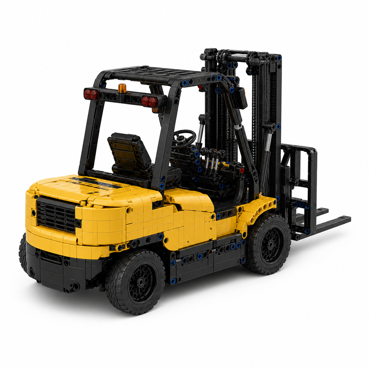 1719-Piece RC Forklift Building Block Set - rear 45-degree product image