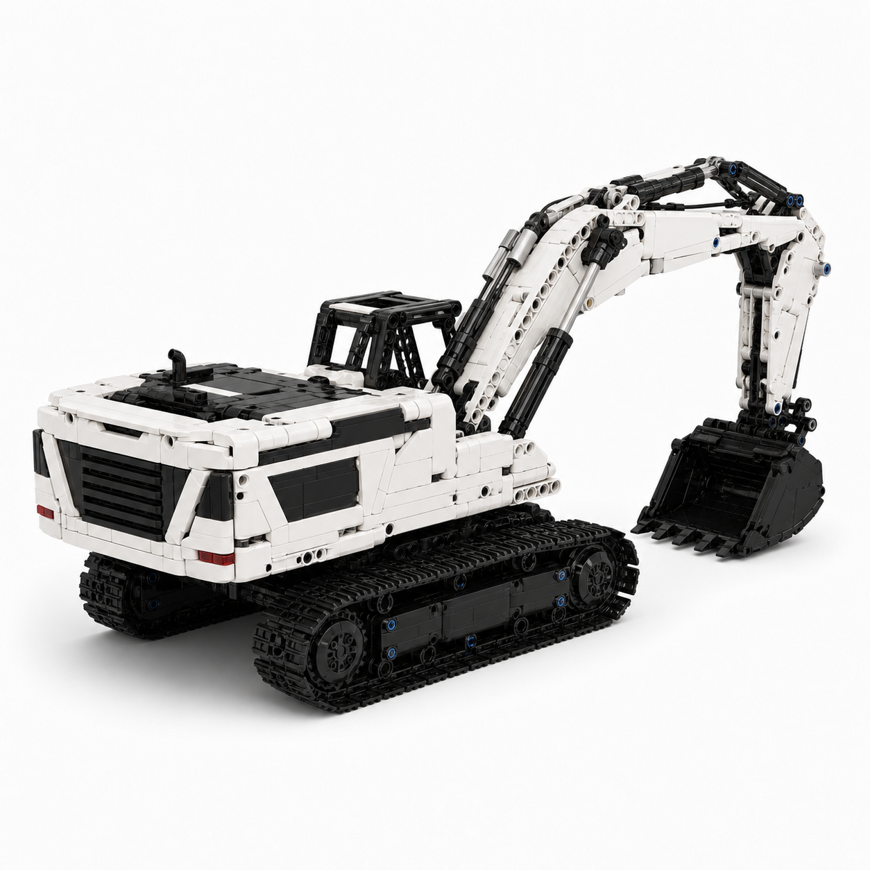 3195-Piece RC Sci-Fi Excavator Building Block Set - rear 45-degree product image