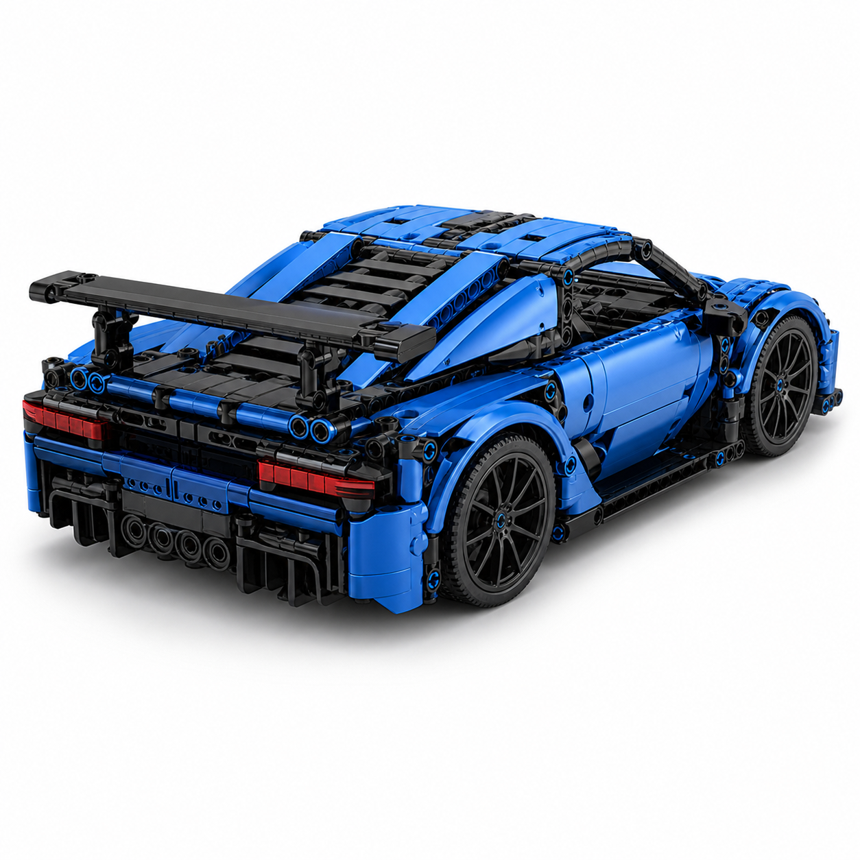 Compact Electric RC Sports Car Building Block Set - rear 45