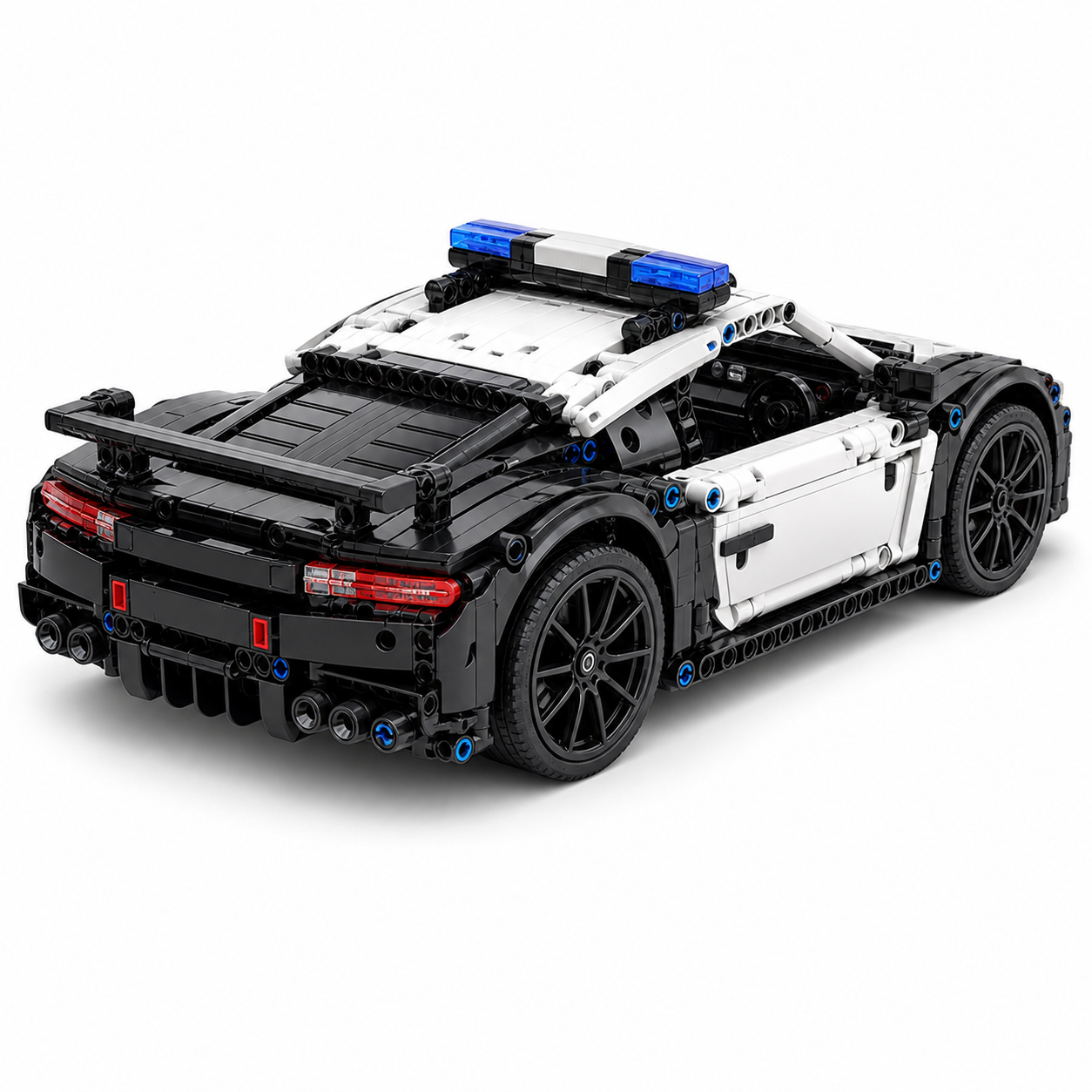 GT-Style RC Police Car Building Block Set - rear 45