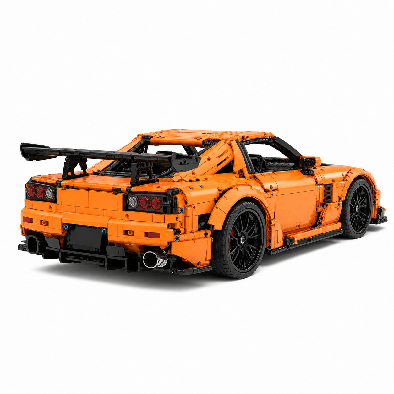 1:8 Rotary Sports Car RC Building Block Set - rear 45-degree product image