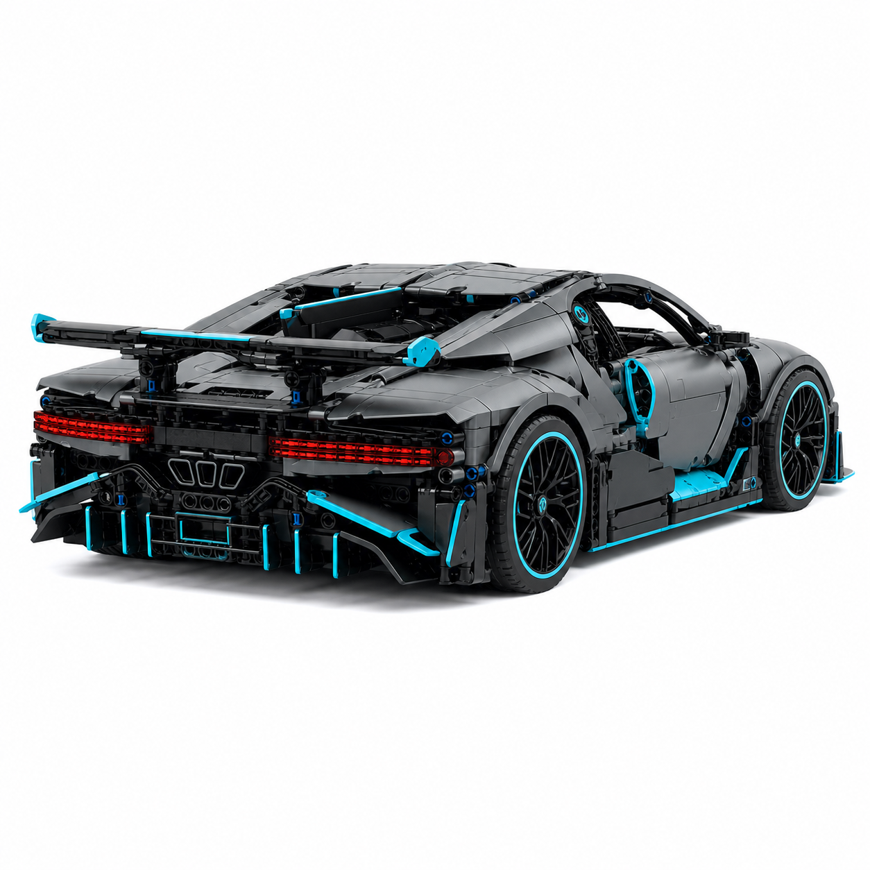 1:8 App-Control Electric Hypercar Building Block Set - rear 45-degree product image