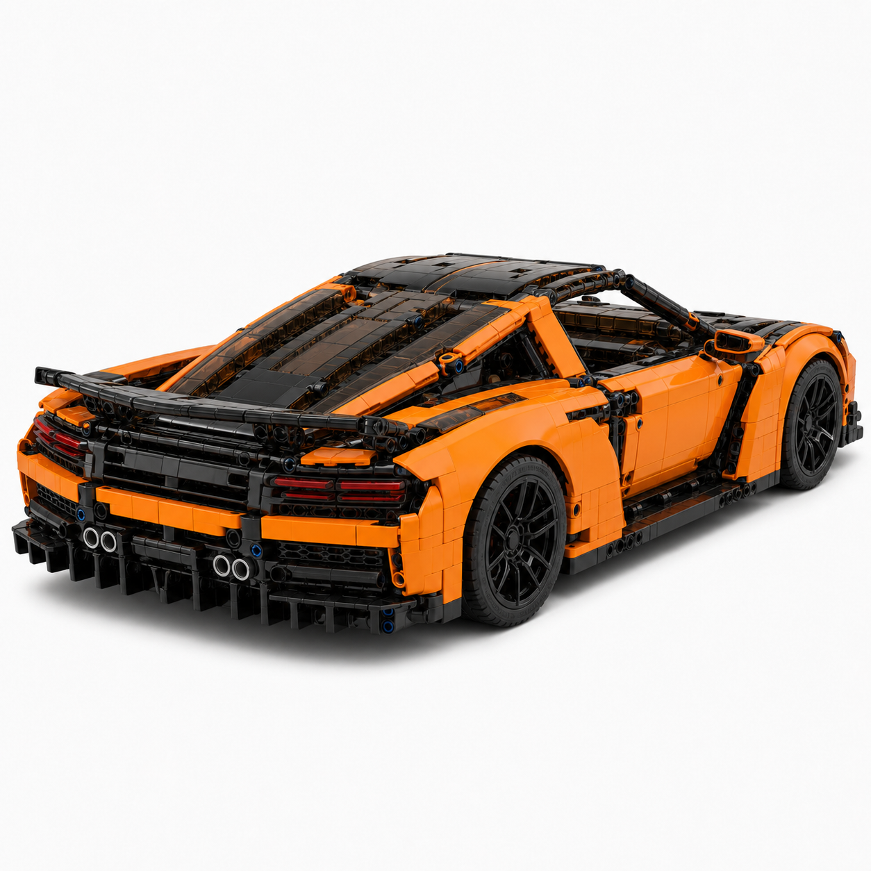 Flagship RC Solar Hypercar Building Block Set - rear 45-degree product image