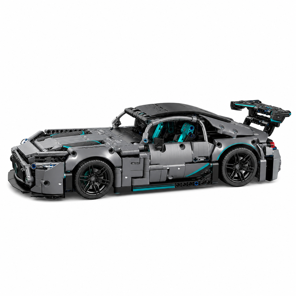 Mercedes AMG GT RC Building Block Sports Car Set - Side profile white background