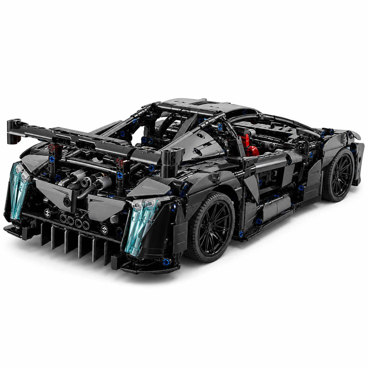 XINGBAO RC Mechanical Racing Car Building Block Set - Rear three-quarter white background