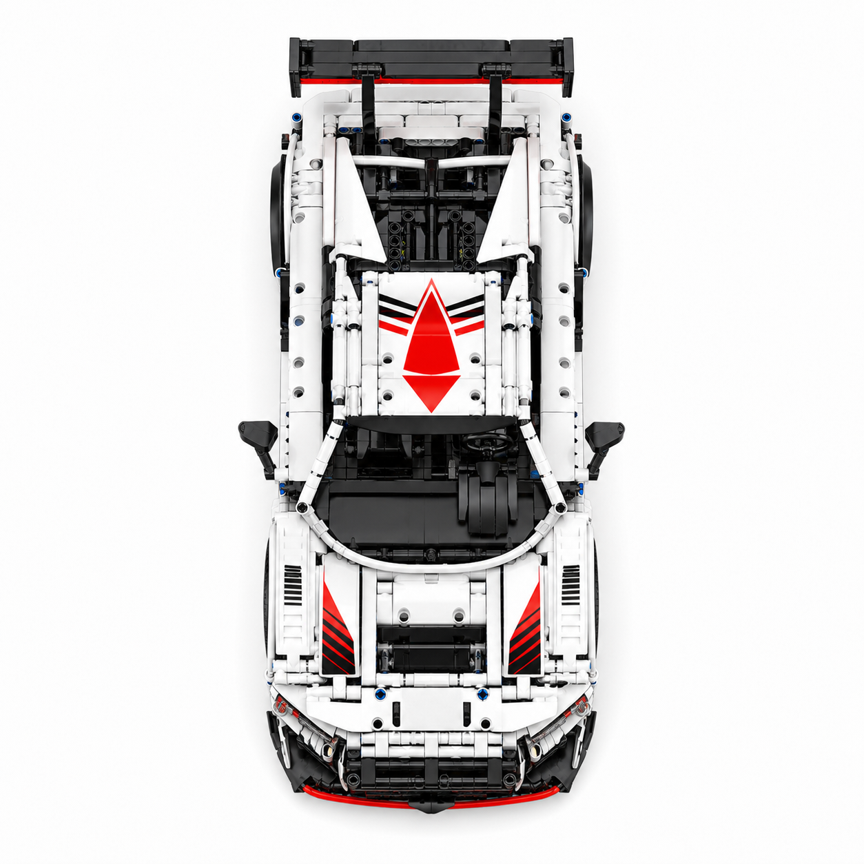 Adult Mechanical RC Sports Car Building Block Set - top view