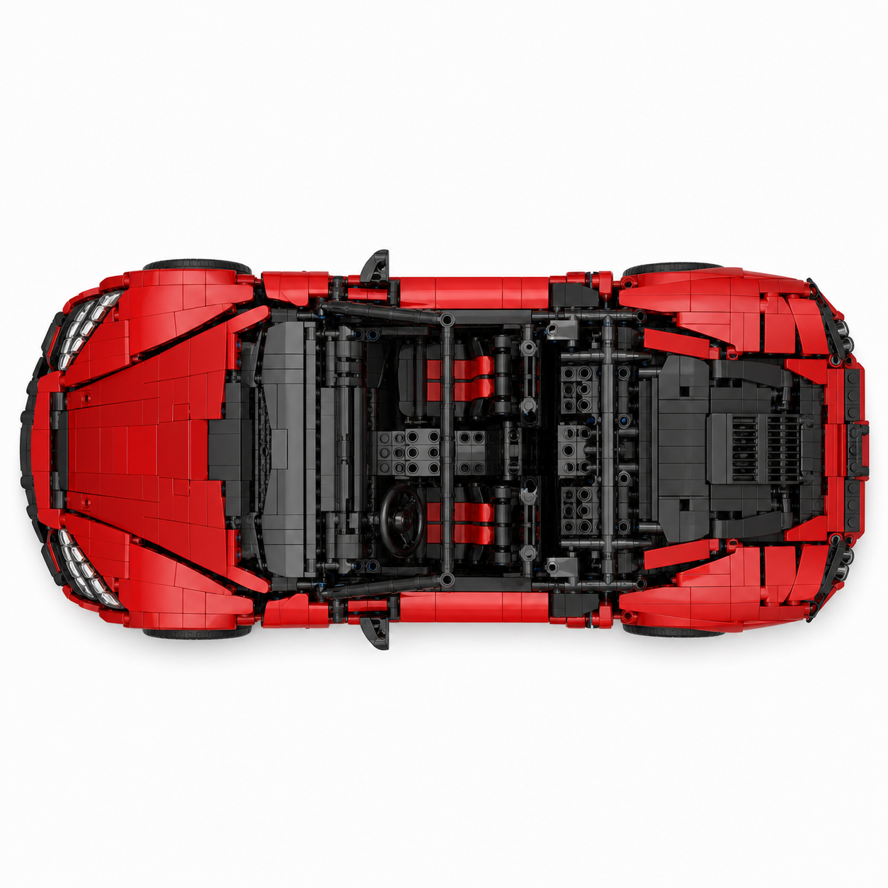 3778-Piece RC Supercar Building Block Set - top-view product image