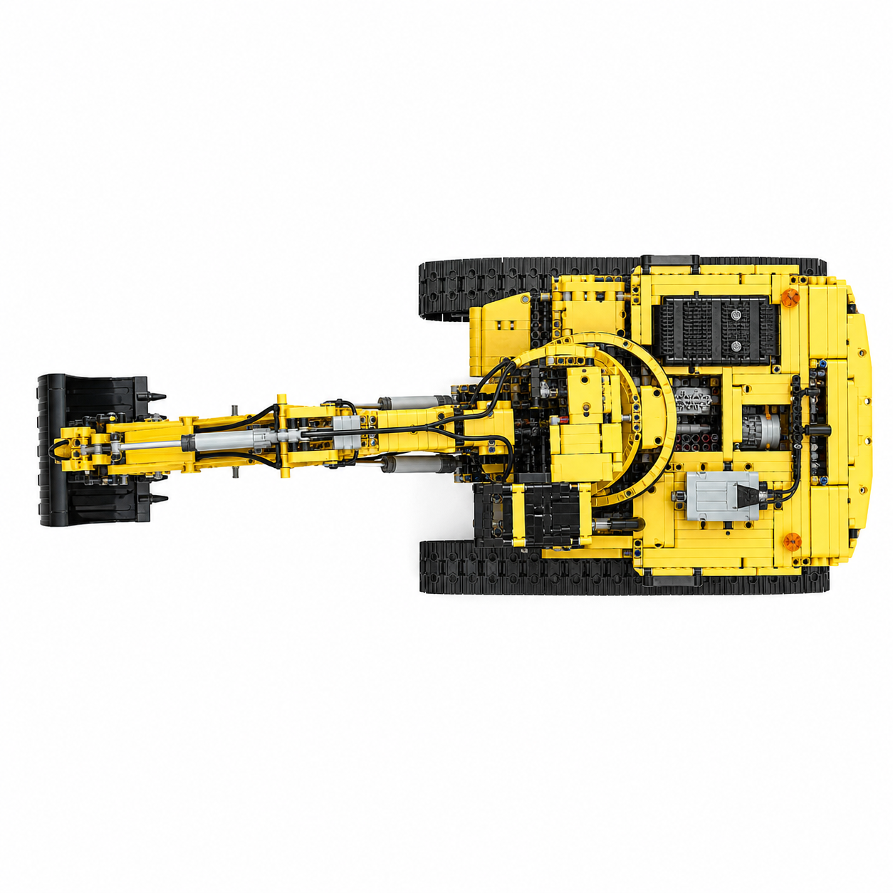 1830-Piece RC Tracked Excavator Building Block Set - top-view product image