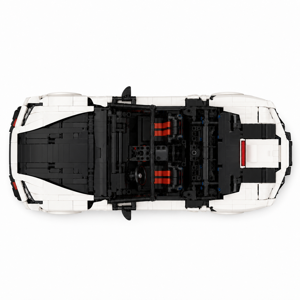 Convertible Electric RC Drift Sports Car Building Block Set - top-view product image