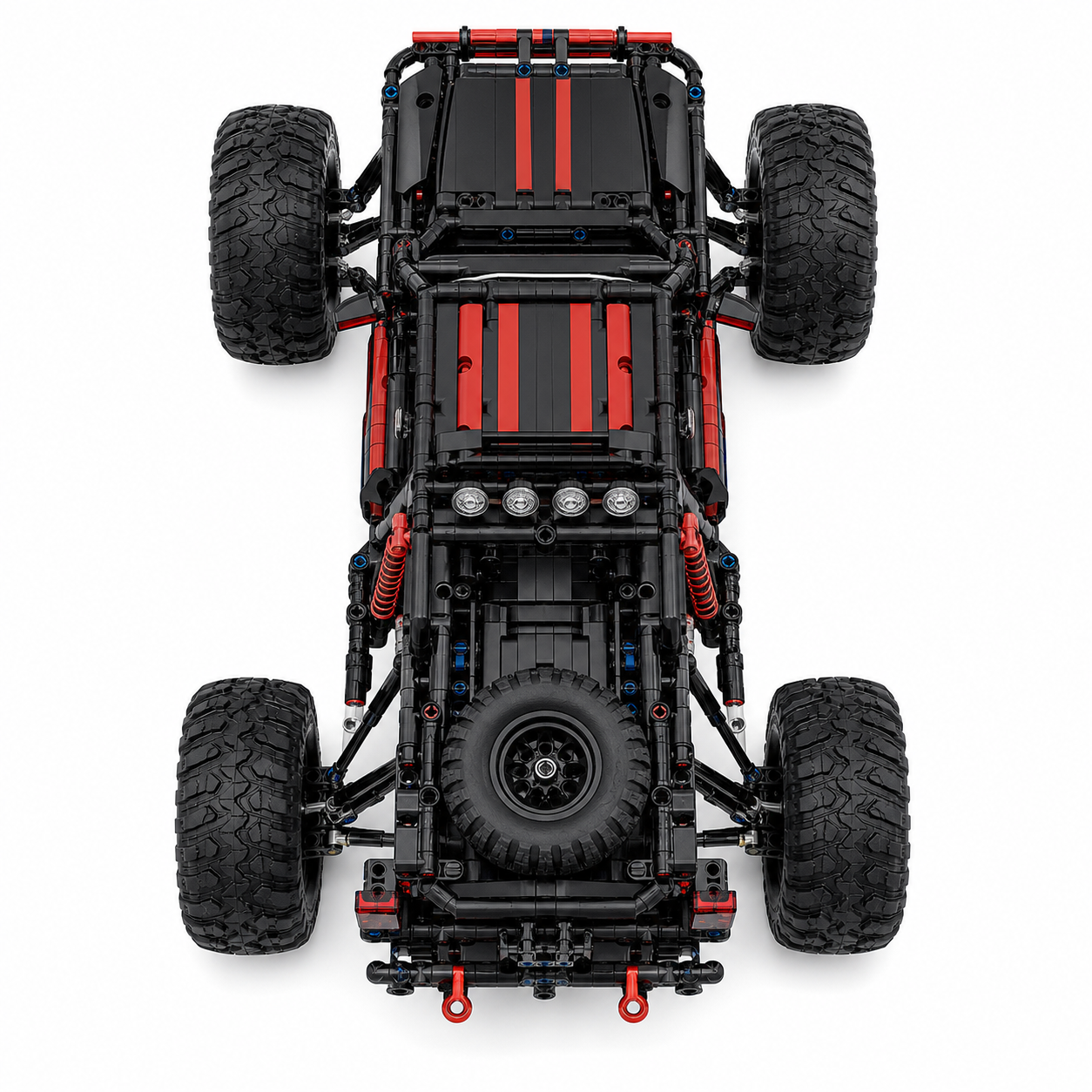 Monster-Wheel RC Climber Building Block Set - top view