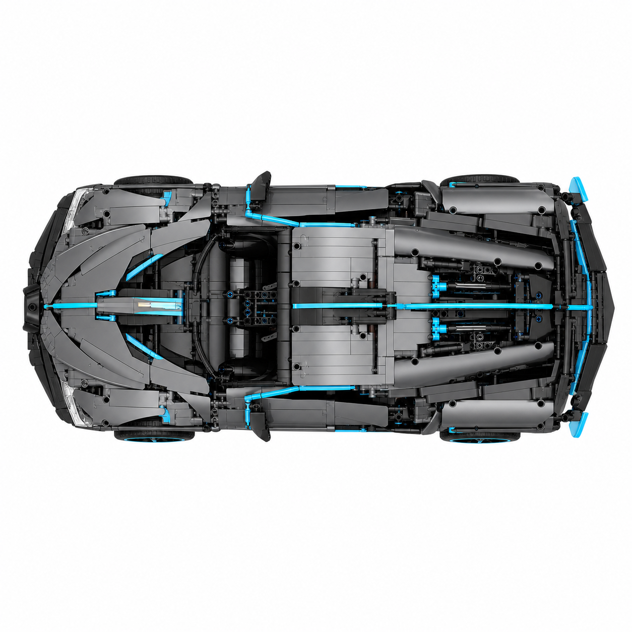 1:8 App-Control Electric Hypercar Building Block Set - top-view product image
