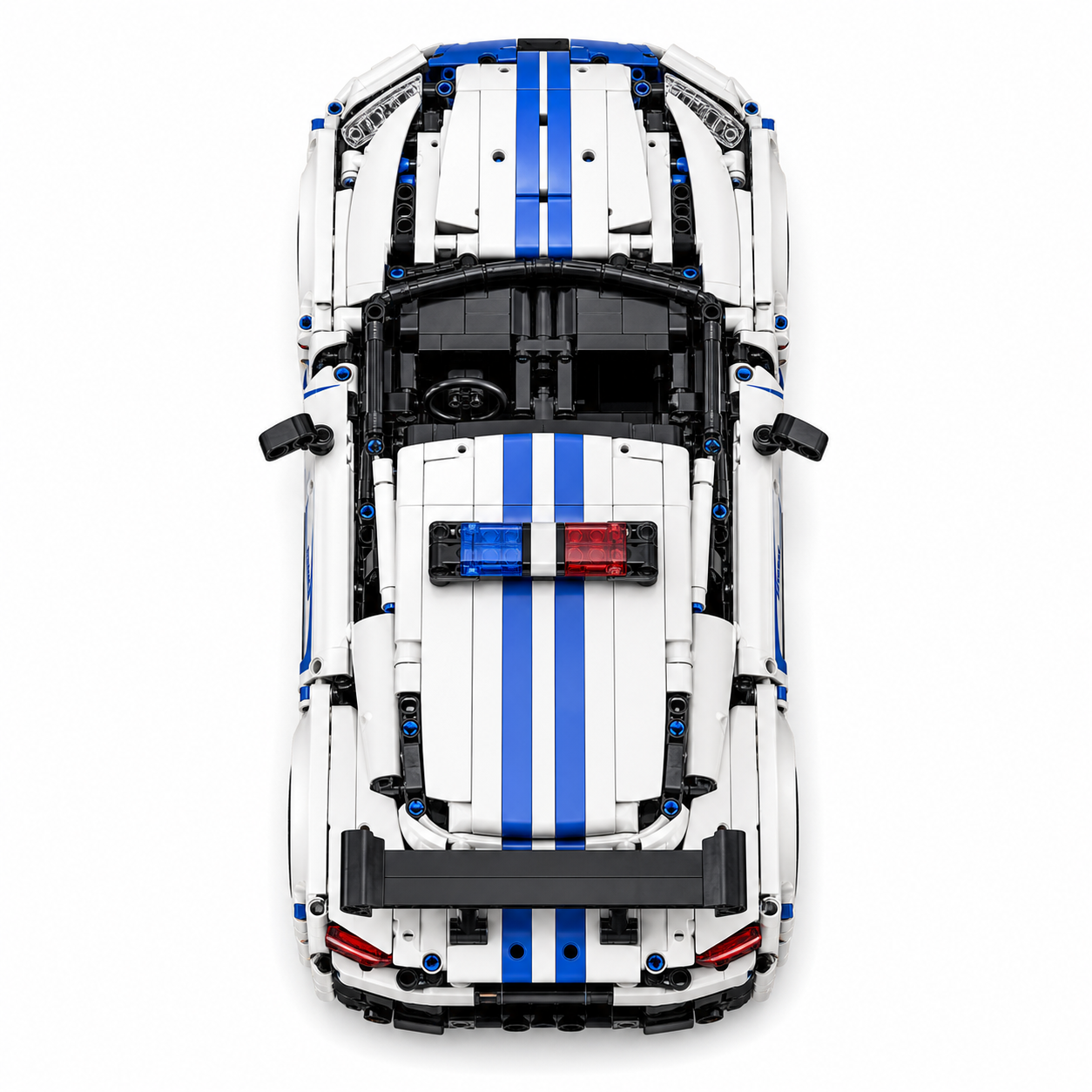 RC Police Car Building Block Set - top view