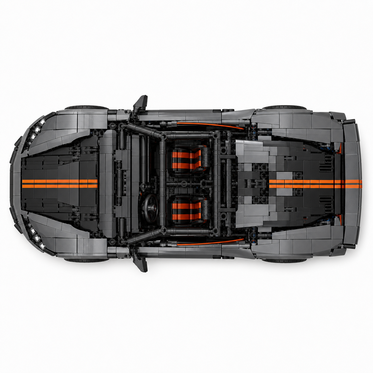 Adult Electric RC Sports Car Building Block Set - top-view product image