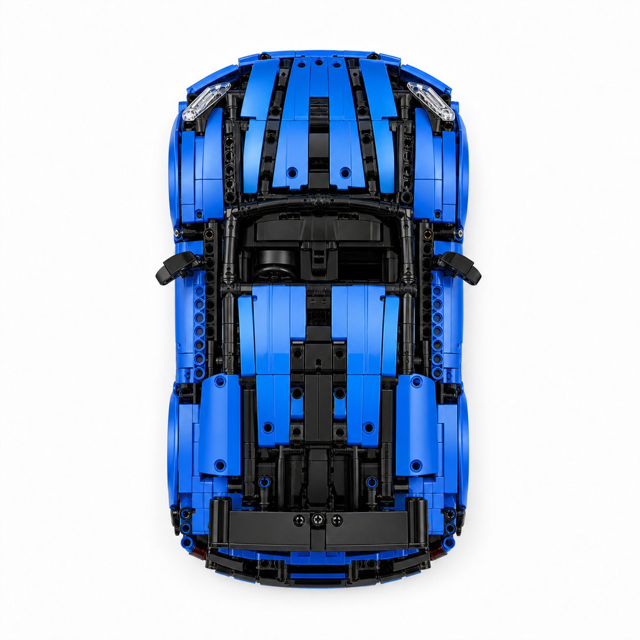 Compact Electric RC Sports Car Building Block Set - top view