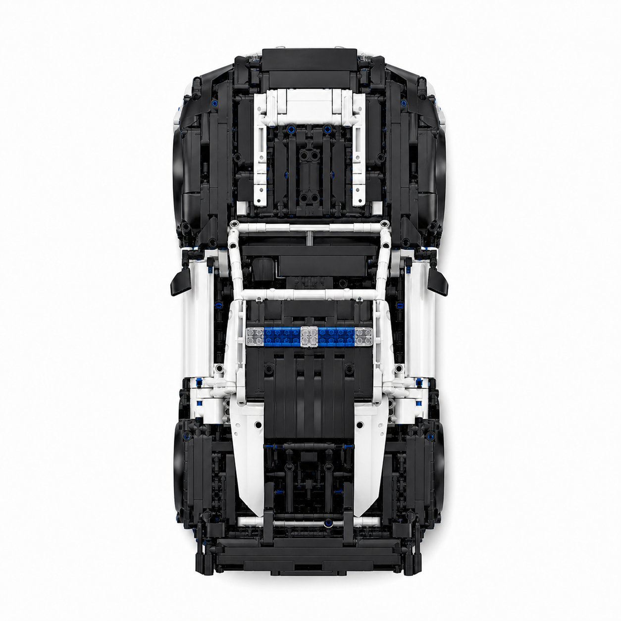 GT-Style RC Police Car Building Block Set - top view