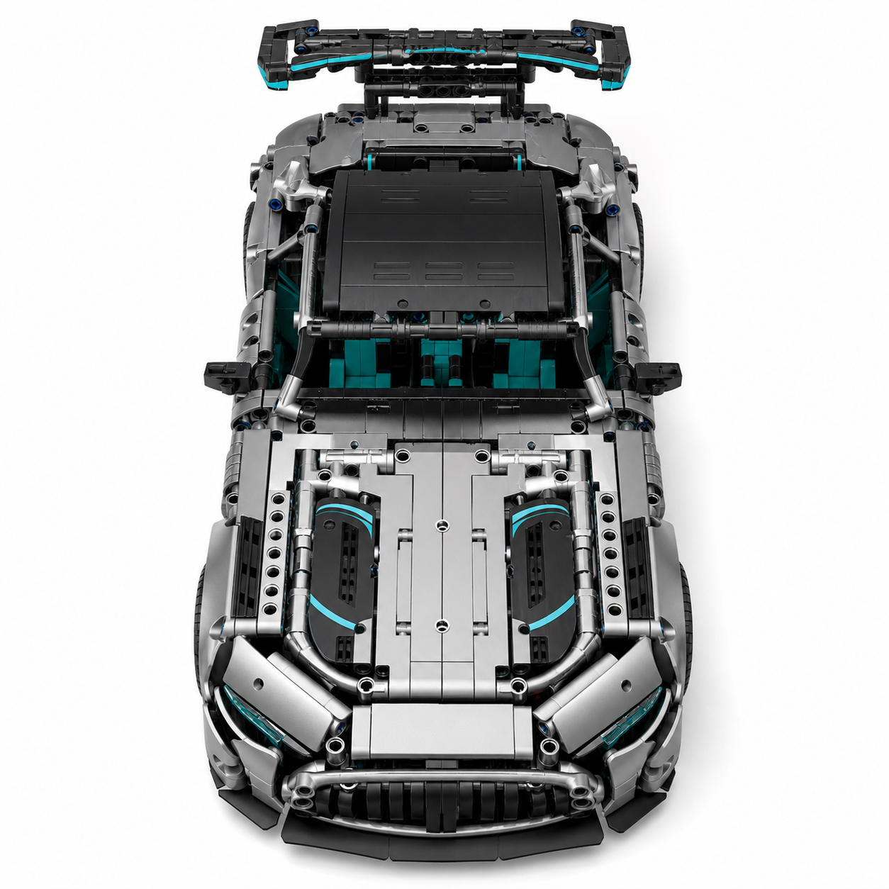Mercedes AMG GT RC Building Block Sports Car Set - Top detail white background