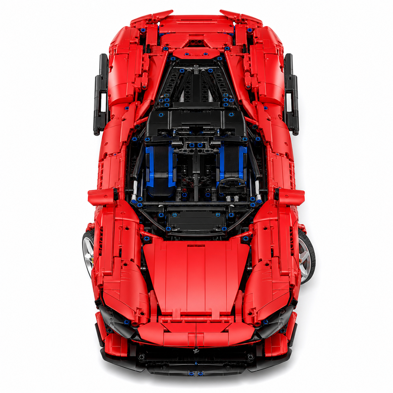 Ferrari SP3 RC Building Block Supercar Set - Top detail white background