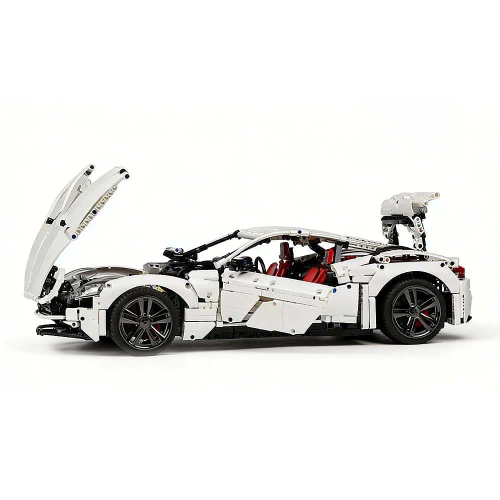 1:8 2024 Cream White UK Grand Tourer DB11 Static Sports Car Building Blocks - 2860 PCS