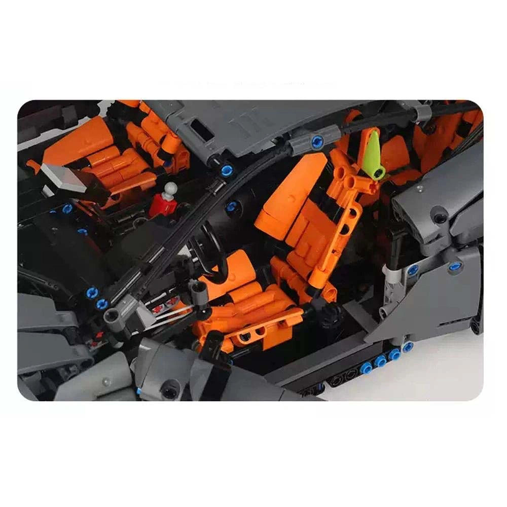 1:8 2024 Dark Gray UK Grand Tourer DB11 Static Sports Car Building Blocks - 2861 PCS