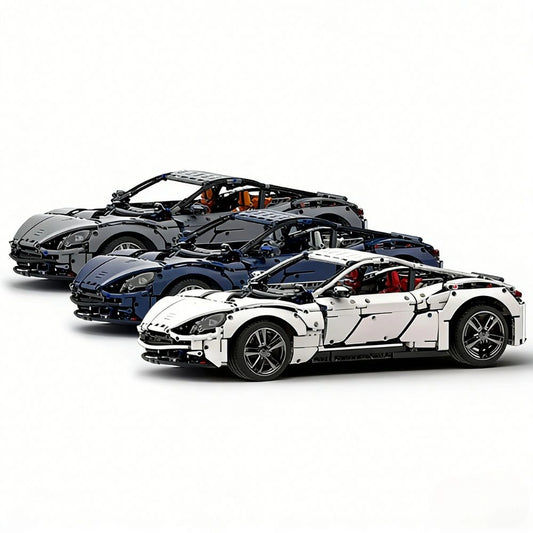 1:8 2024 UK Grand Tourer DB11 Static Sports Car Building Blocks - 2860 PCS