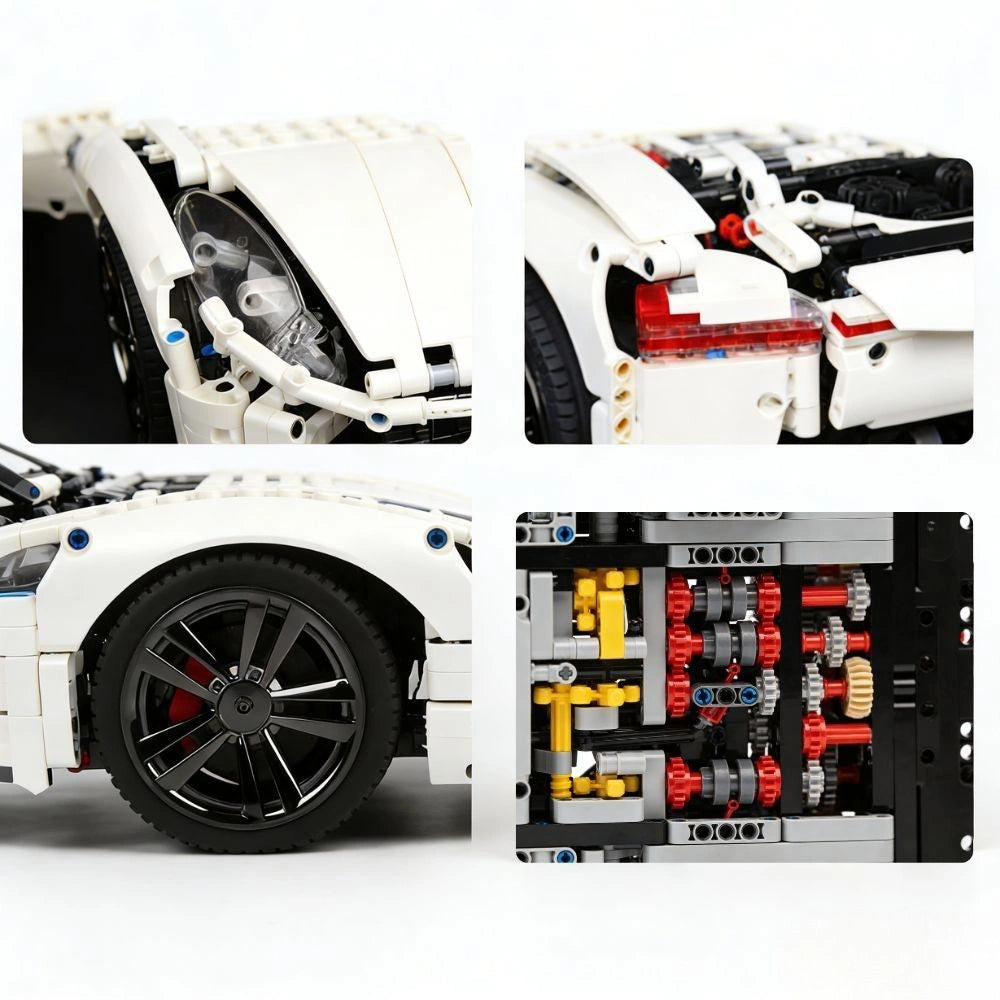 1:8 2024 UK Grand Tourer DB11 Static Sports Car Building Blocks - 2860 PCS