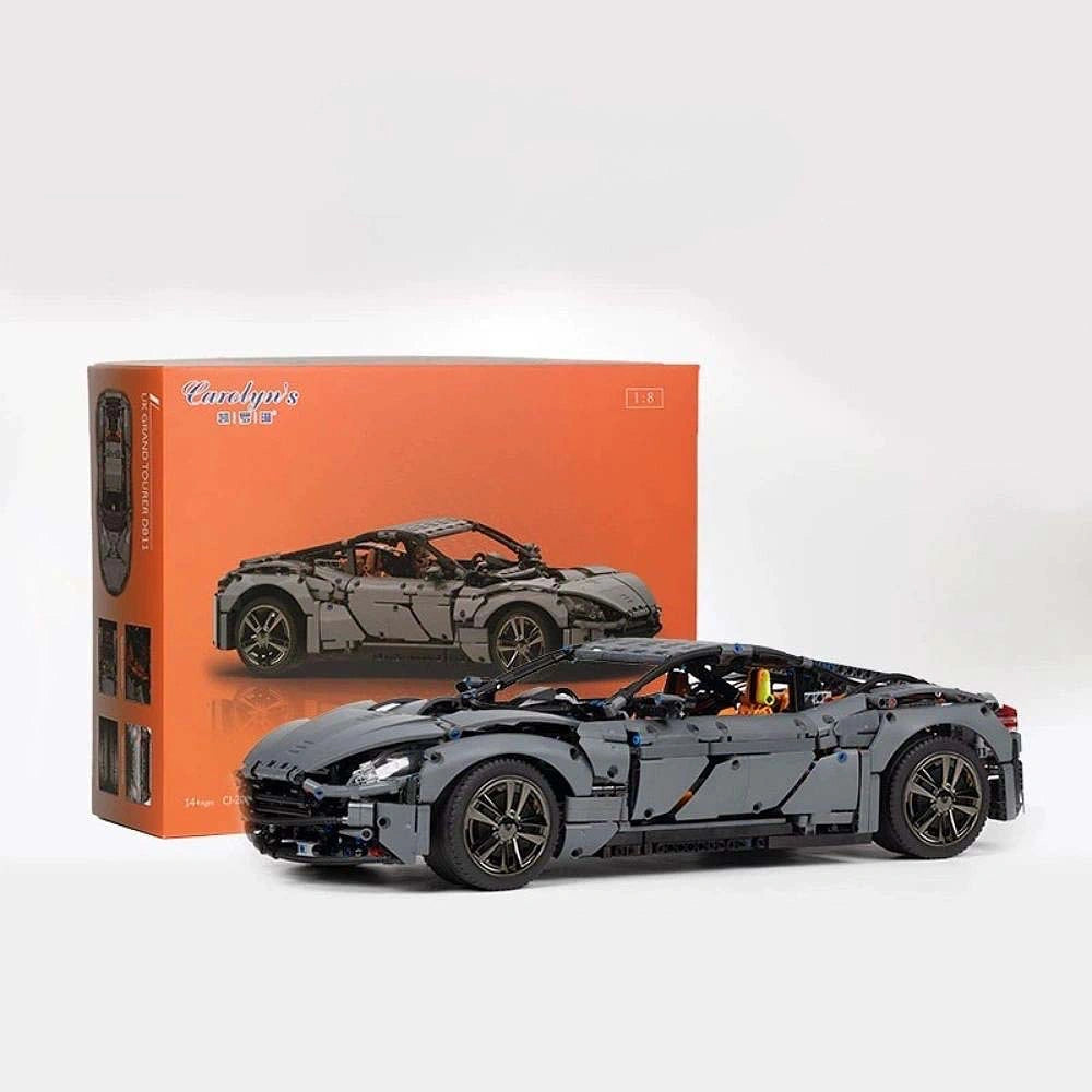 1:8 2024 UK Grand Tourer DB11 Static Sports Car Building Blocks - 2860 PCS