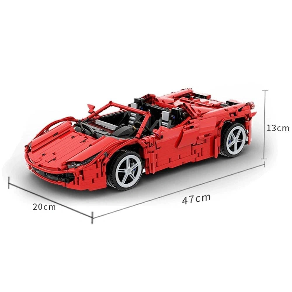 1:10 Red Spider Sports Car Building Blocks - 2046 PCS