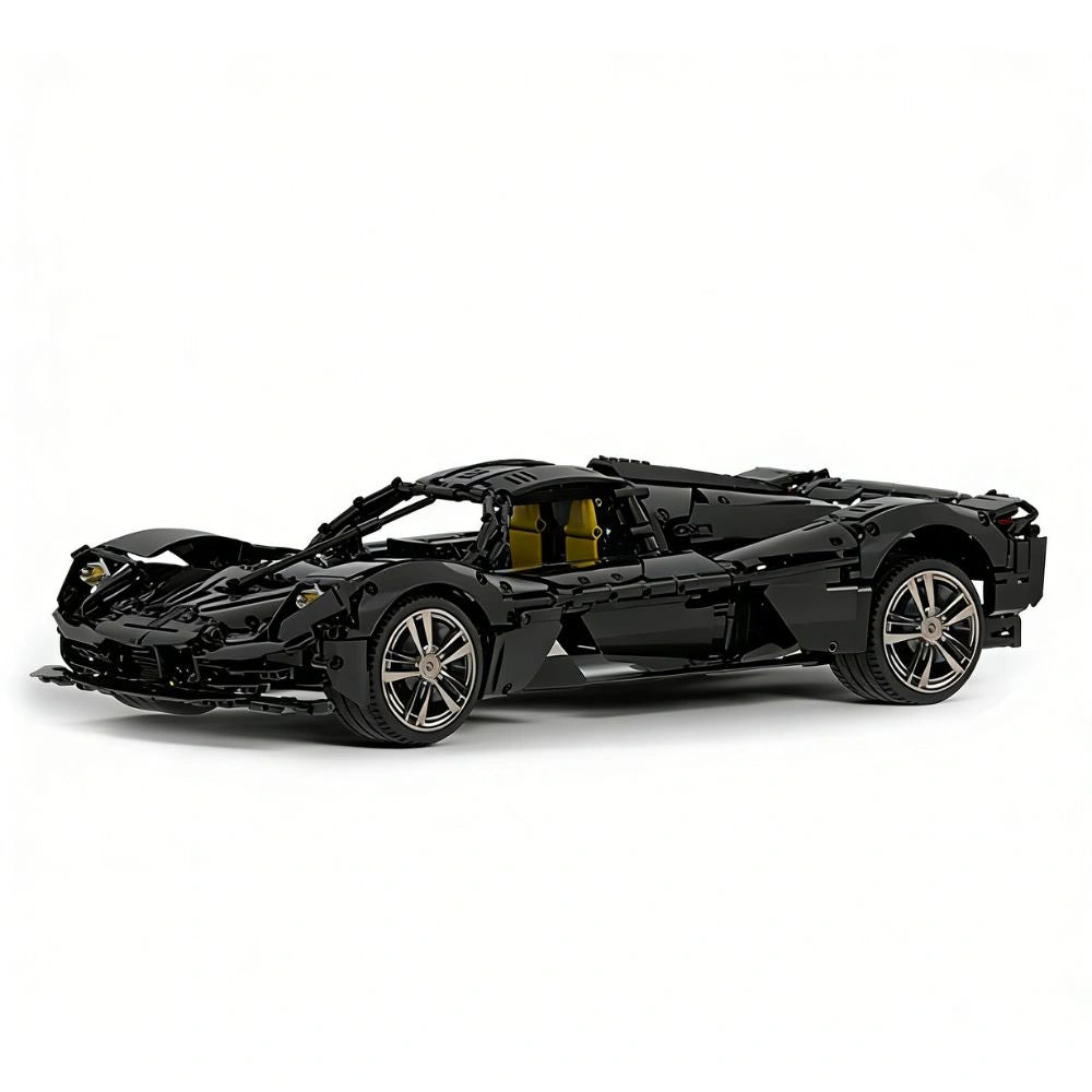 1:8 Black AM Valkyrie Sports Car Building Blocks - 2514 PCS