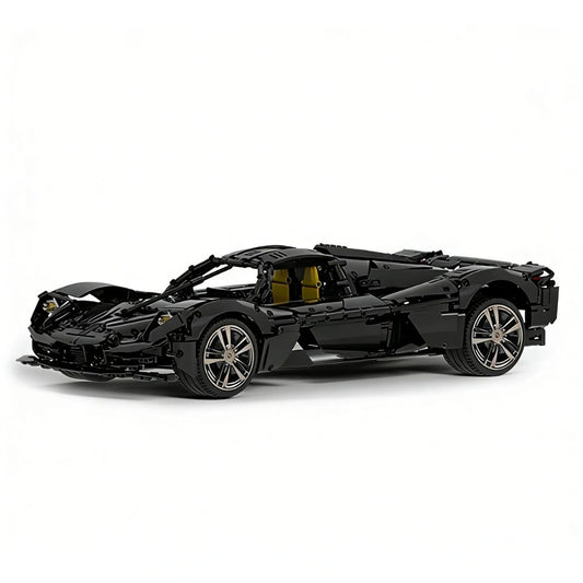 1:8 Black AM Valkyrie Sports Car Building Blocks - 2514 PCS